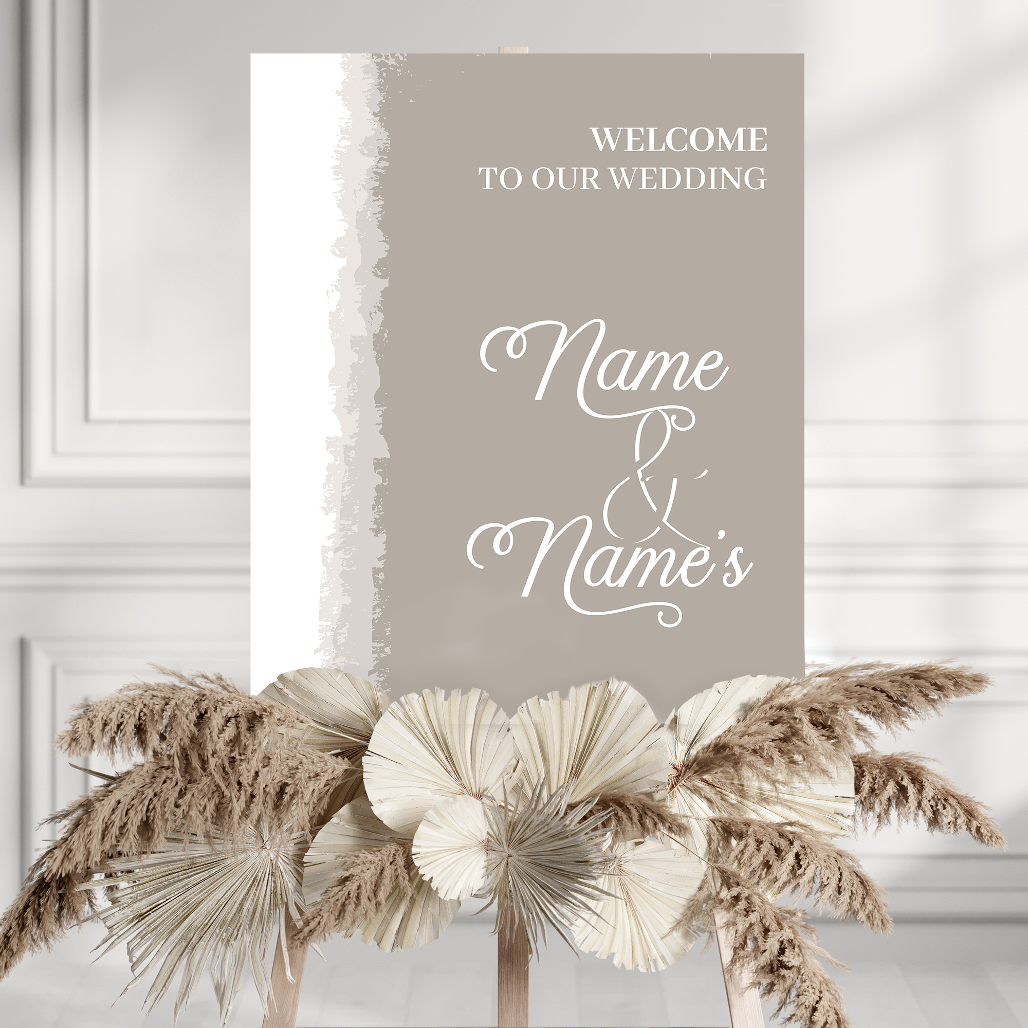 Muted Welcome Wedding Sign, Custom Colours, Minimalist Wedding Welcome Sign, Modern Welcome Sign, Large Welcome Sign, A1, A2, A3 or A4