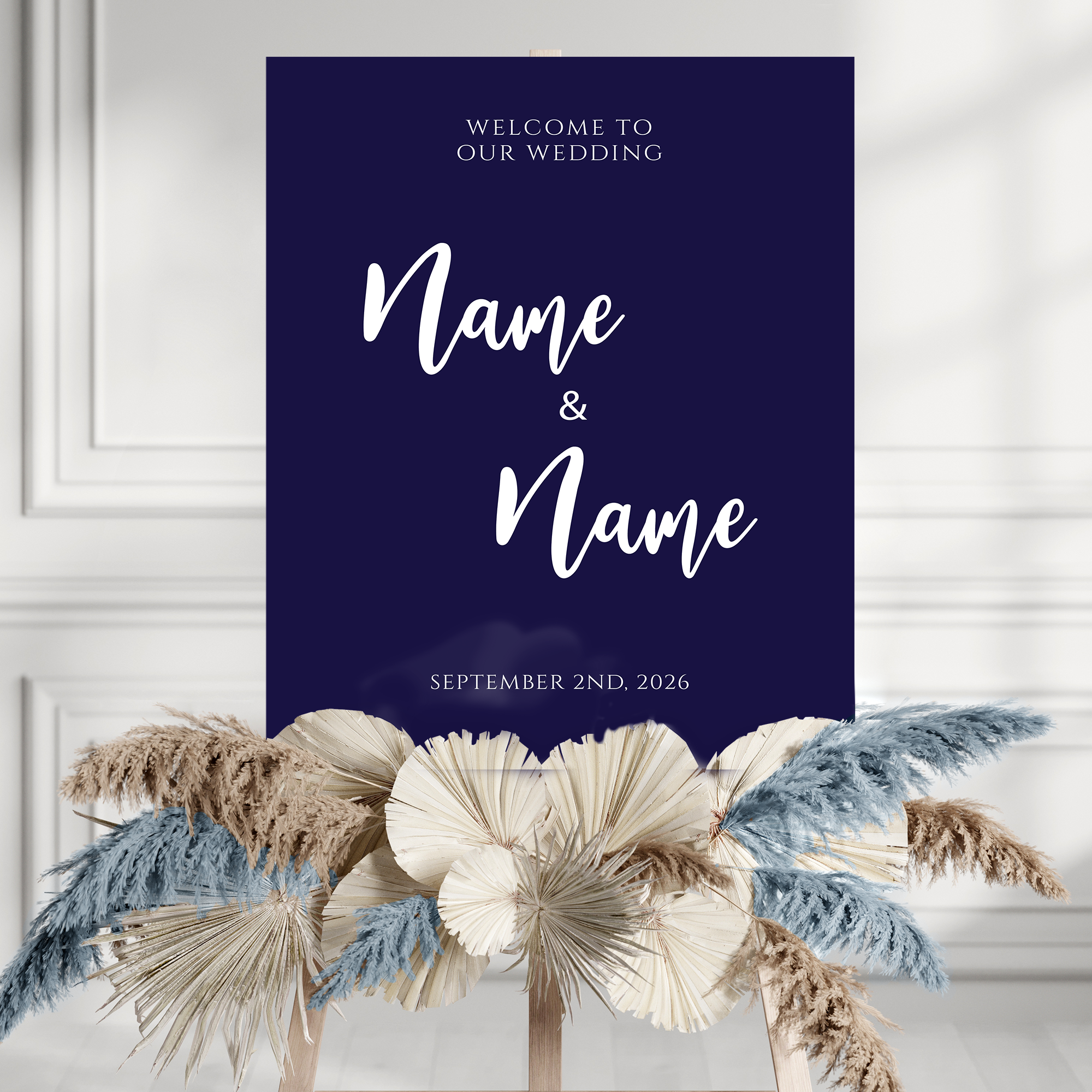 Muted Welcome Wedding Sign, Custom Colours, A1, A2, A3 or A4, Minimalist Wedding Welcome Sign, Modern Welcome Sign, Modern Calligraphy Sign