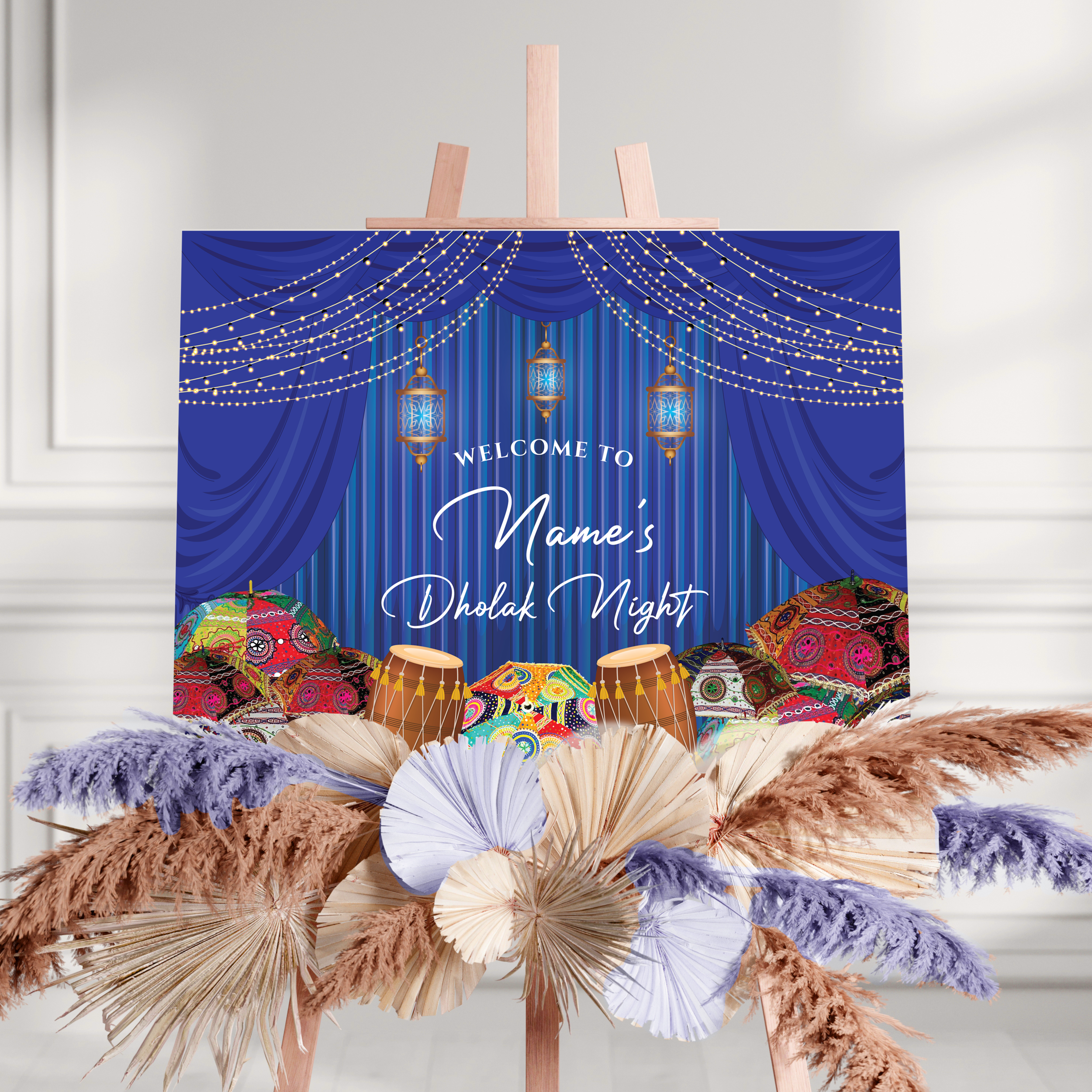 Dholki Welcome Sign, A1, A2, A3 or A4, Pakistani Wedding, Dholak Night, Muslim Dholak Welcome Sign, Punjabi Dholki Sign, Mehndi Welcome Sign
