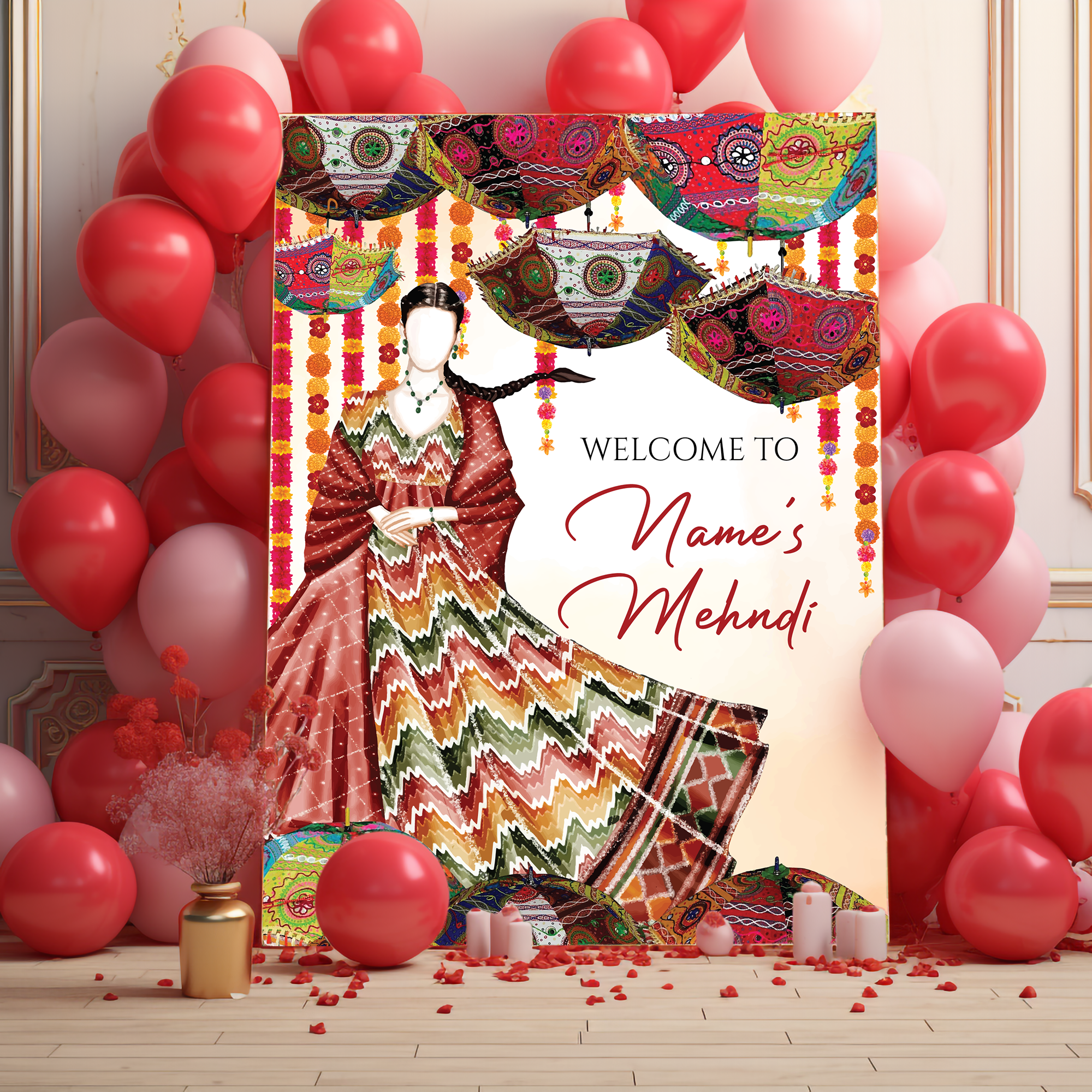 Mehndi Welcome Signs, Mehendi Signs, Umbrella Desi Decor, Mehndi Sign, Indian Decor Sign, Mendhi Umbrella, Henna Sign, Mehendi Welcome