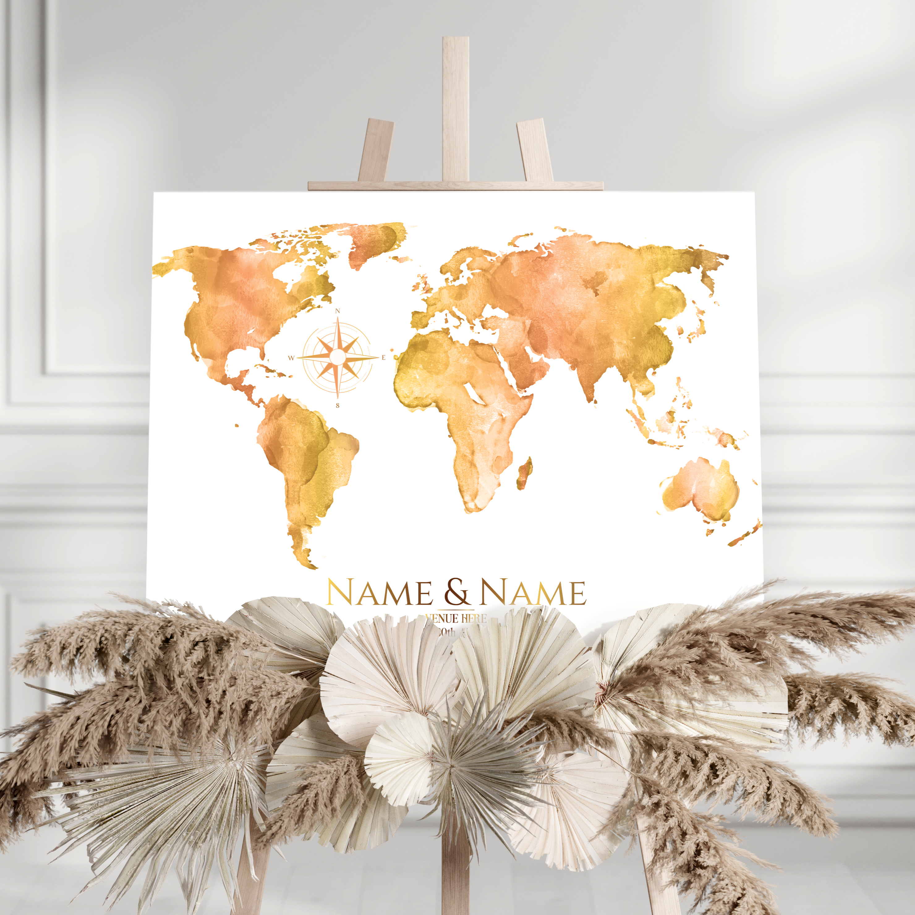 DESTINATION Wedding Welcome Sign, A1, A2, A3 or A4, Map Wedding Sign, Travel Themed Wedding, Modern Explorers Sign, Printed Wedding Sign