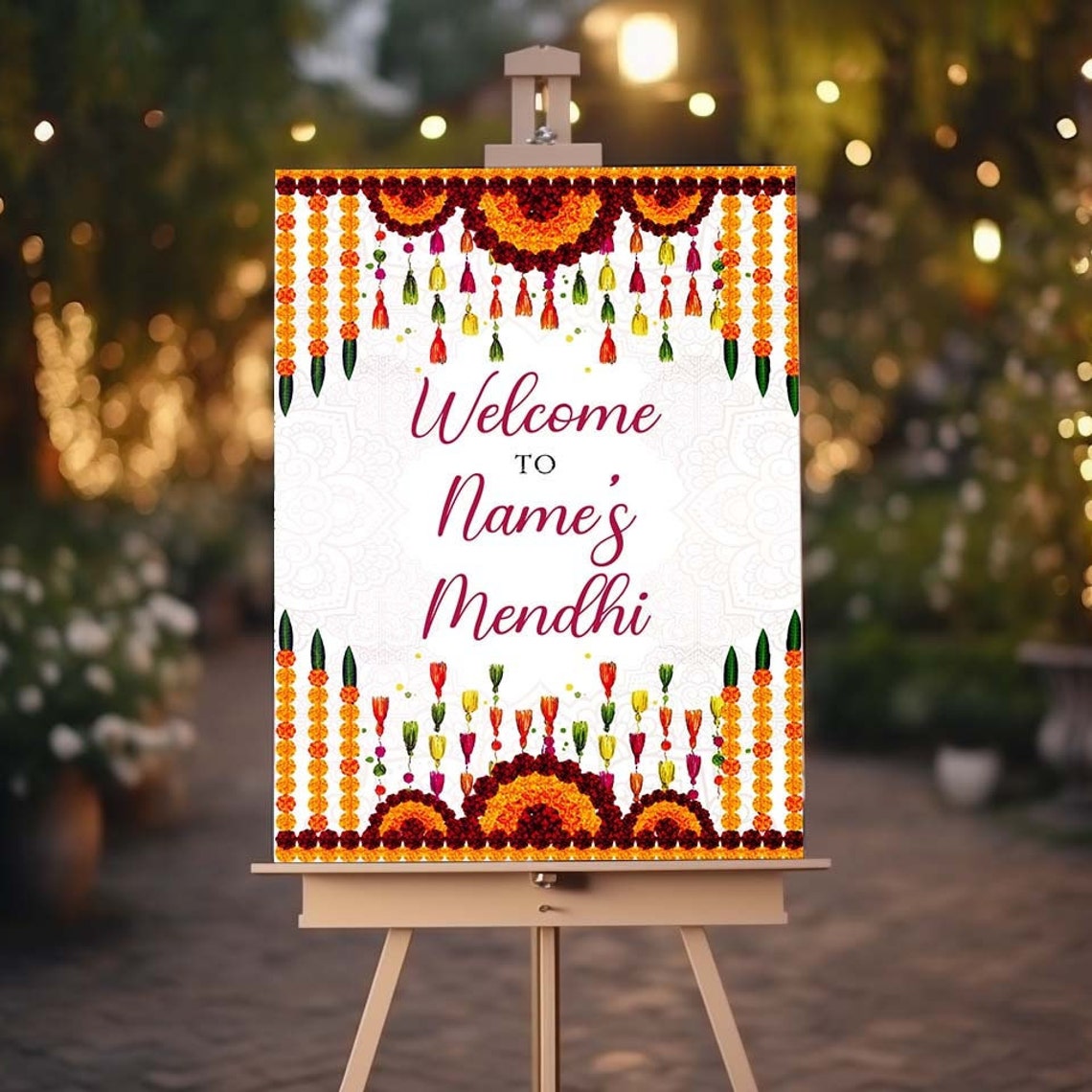 Mehndi Welcome Signs, Mehendi Signs, Umbrella Desi Decor, Mehndi Sign, Indian Decor Sign, Mendhi Umbrella, Henna Sign, Mehendi Welcome