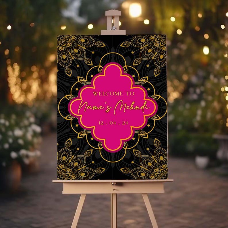 Mehndi Welcome Signs, Mehendi Signs, Umbrella Desi Decor, Mehndi Sign, Indian Decor Sign, Mendhi Umbrella, Henna Sign, Mehendi Welcome 0221
