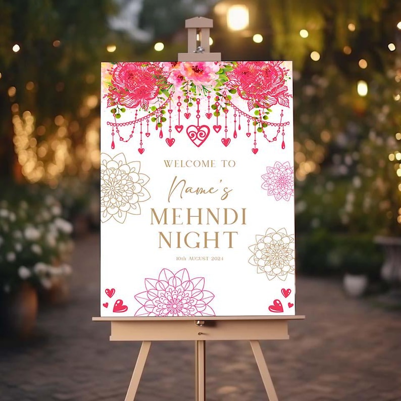 Mehndi Welcome Signs, Mehendi Signs, Umbrella Desi Decor, Mehndi Sign, Indian Decor Sign, Mendhi Umbrella, Henna Sign, Mehendi Welcome