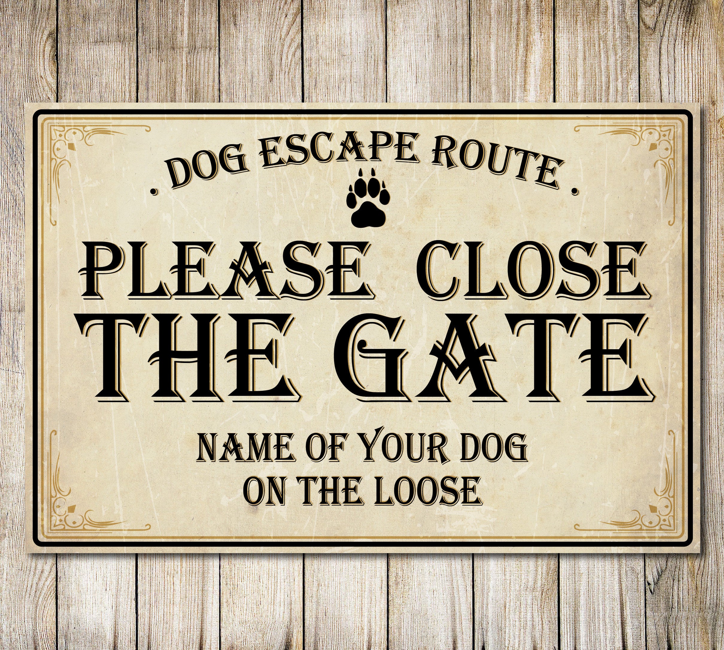 Dog signs hot sale for gates