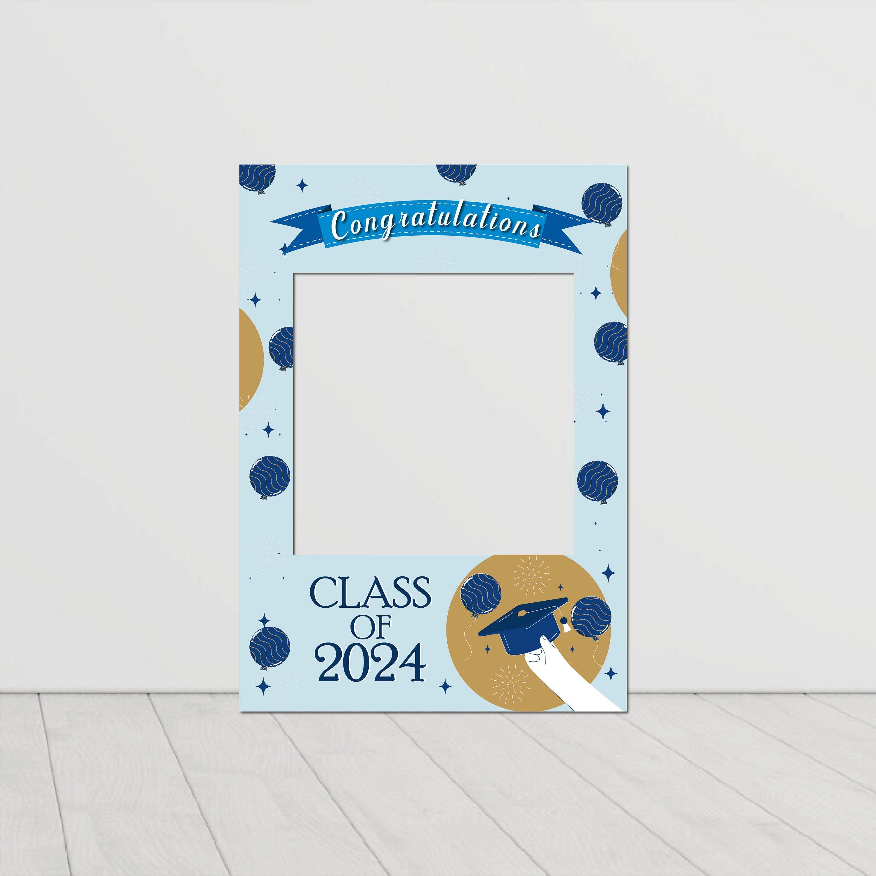 GRADUATION SELFIE FRAME Personalised Frame Grad Party Class of Degree ...