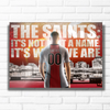 PERSONALISED FOOTBALL TEAM SOUTHAMPTON RED AND WHITE Name and Number Metal Plaque Sign Studio Man-Cave Bedroom Wall Art Decor