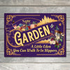 PERSONALISED Garden Sign Metal Outdoor Wall Door Fence Decor Accessory Plaque Gold Yellow Blue Green Purple Red No Rust 0122