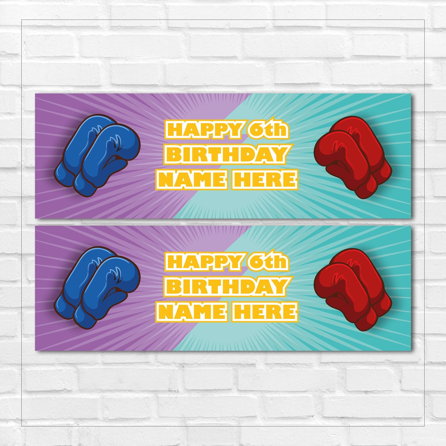 Set of 2 Personalised Birthday Banners - 16th 18th 21st 30th 40th 50th Birthday Party - Celebration - Occasion BBAN-0454